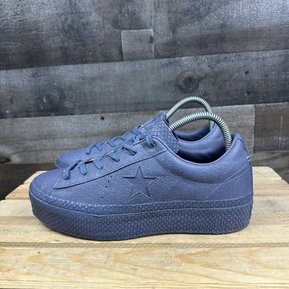 Converse One Star Platform SnakeSkin Reptile Premium Leather‎ 559901C Sz 9 - Picture 1 of 7